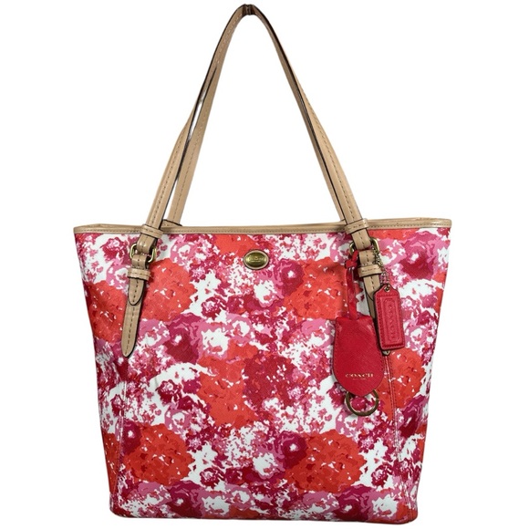 Coach Peyton Floral Tote EUC - Picture 1 of 16